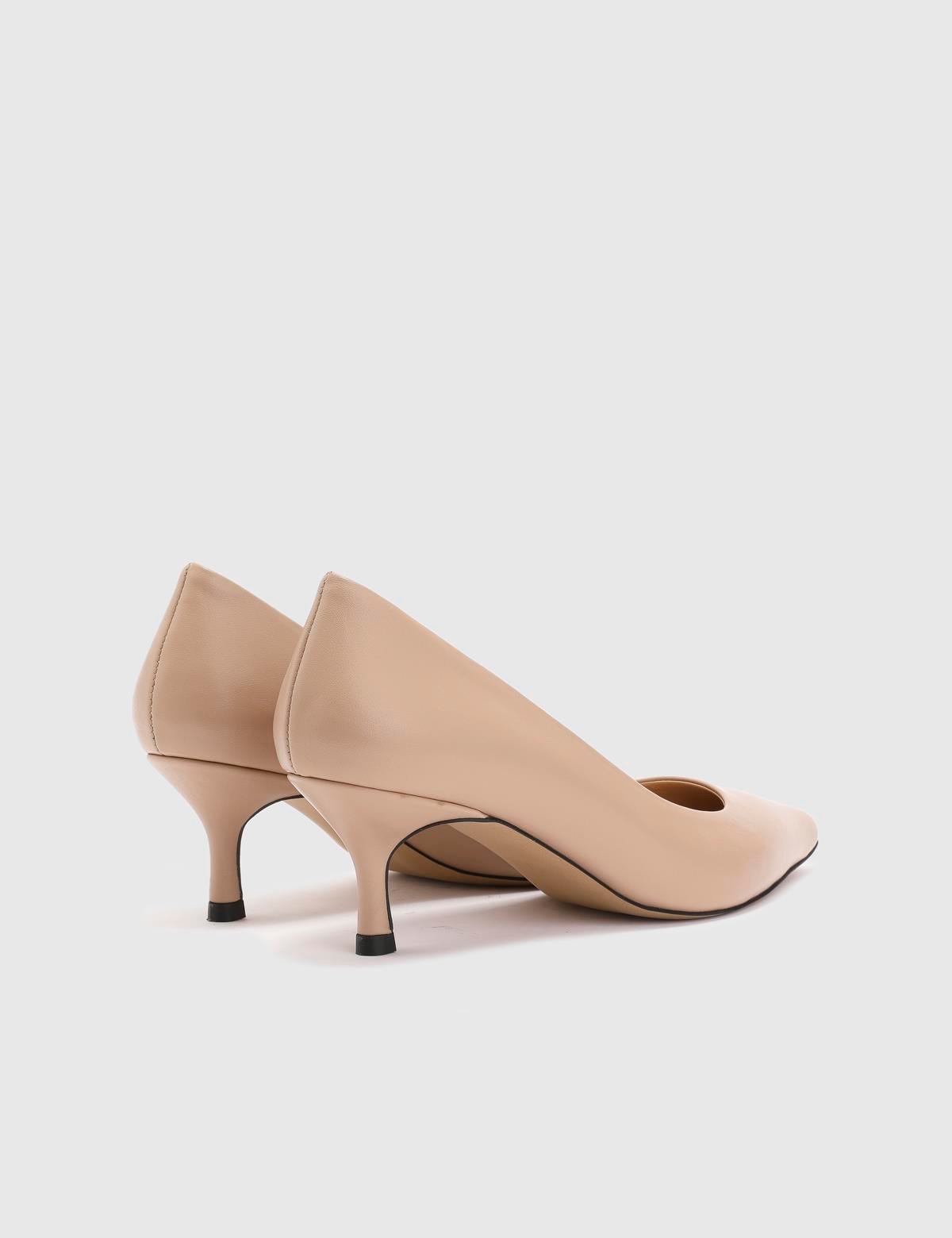 Tromso Beige Leather Women's Pump