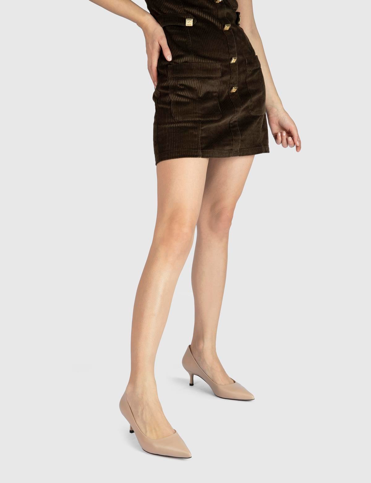 Tromso Beige Leather Women's Pump