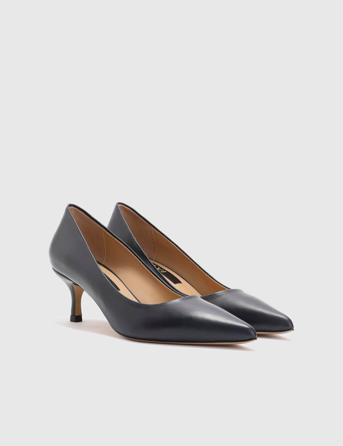 Tromso Navy Blue Leather Women's Pump
