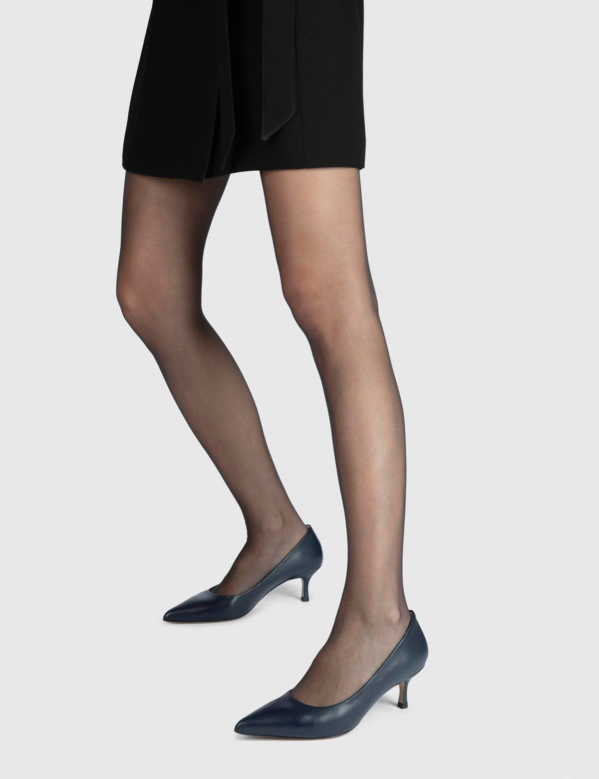 Tromso Navy Blue Leather Women's Pump