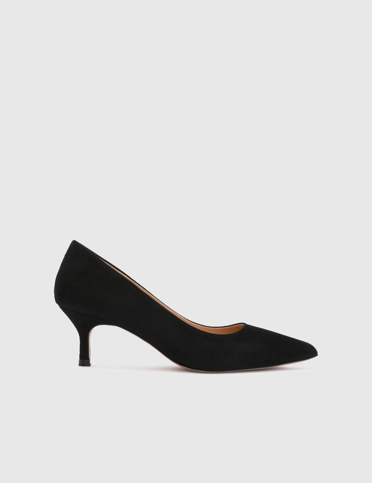 Tromso Black Suede Leather Women's Pump