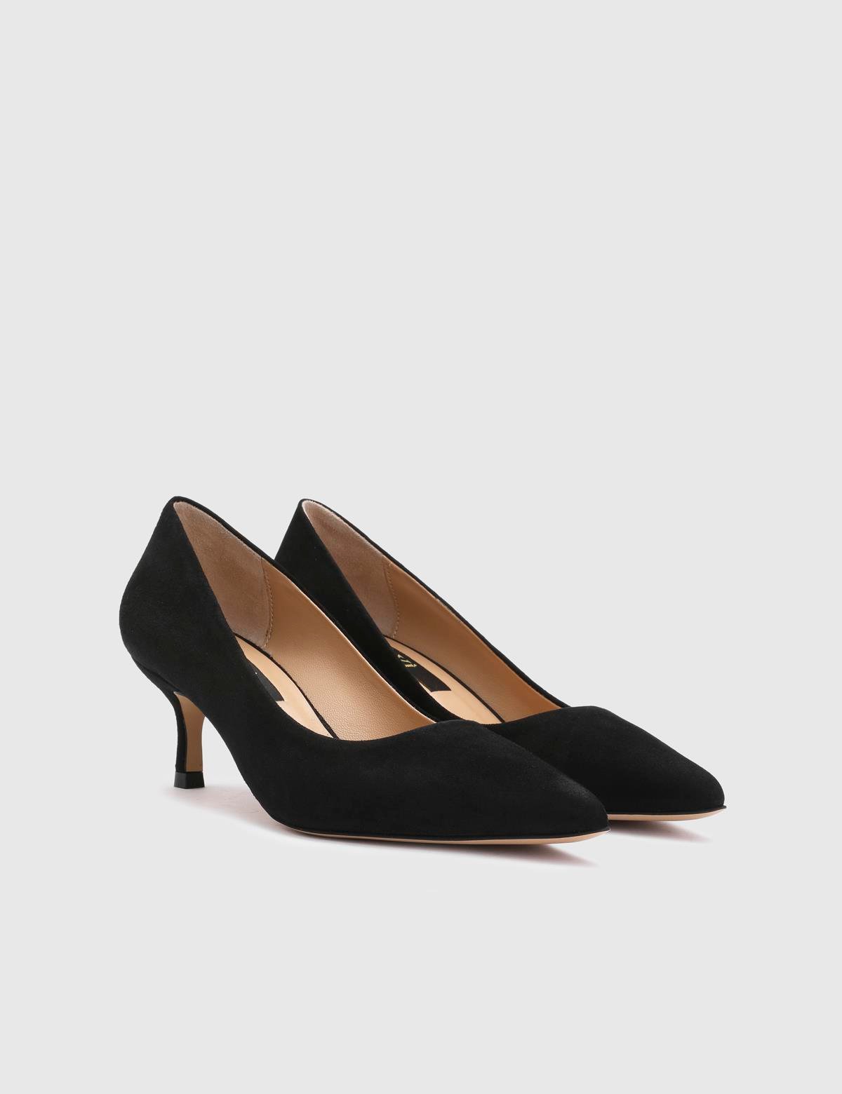 Tromso Black Suede Leather Women's Pump