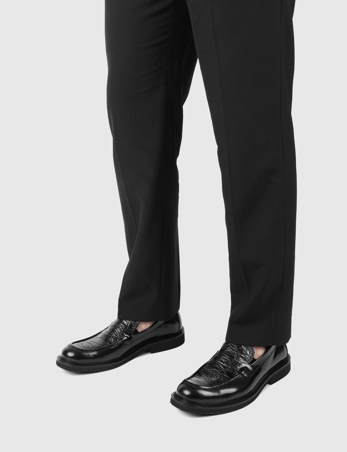 Uppsala Black Leather Men's Loafer