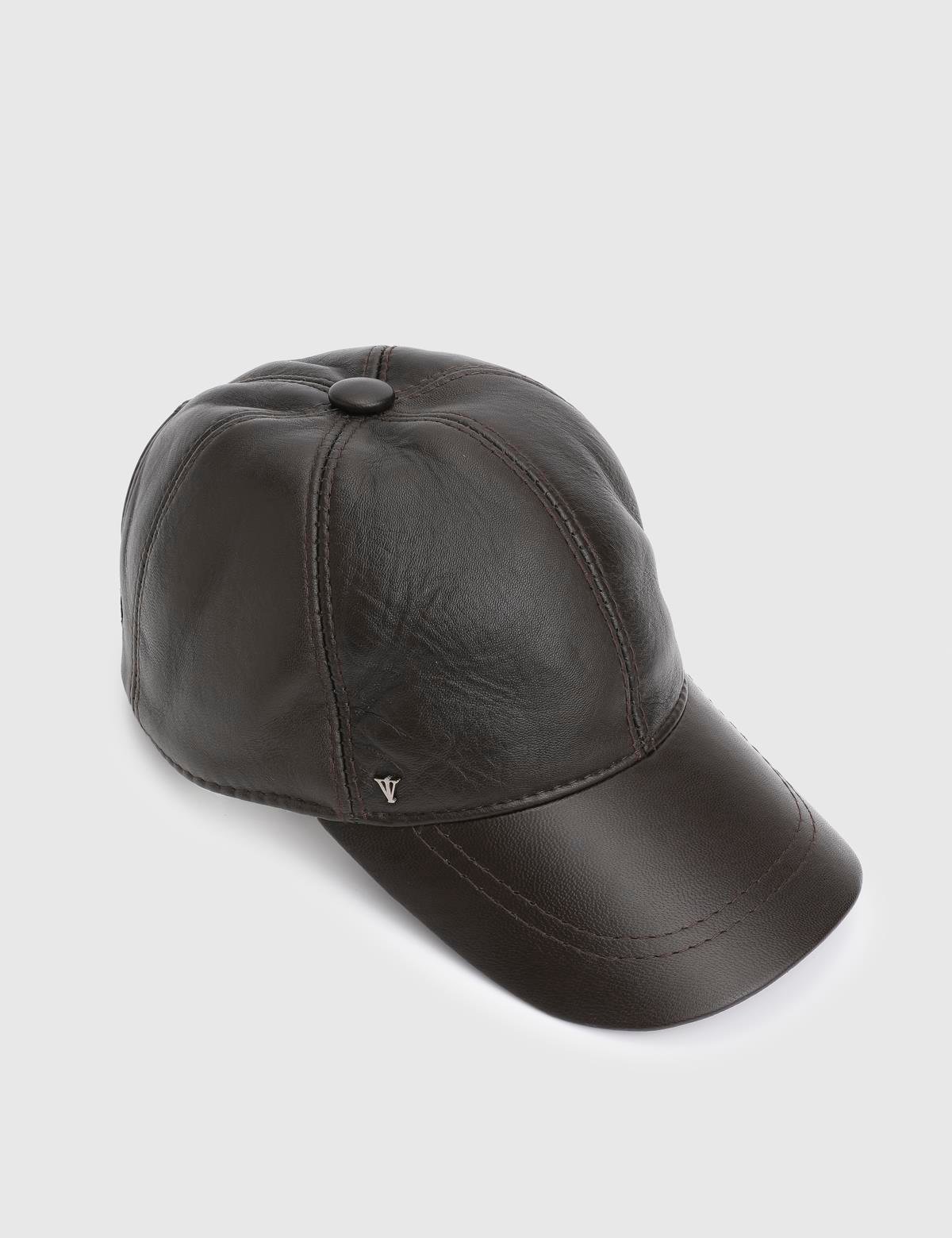 Valguri Brown Unisex Leather Cap