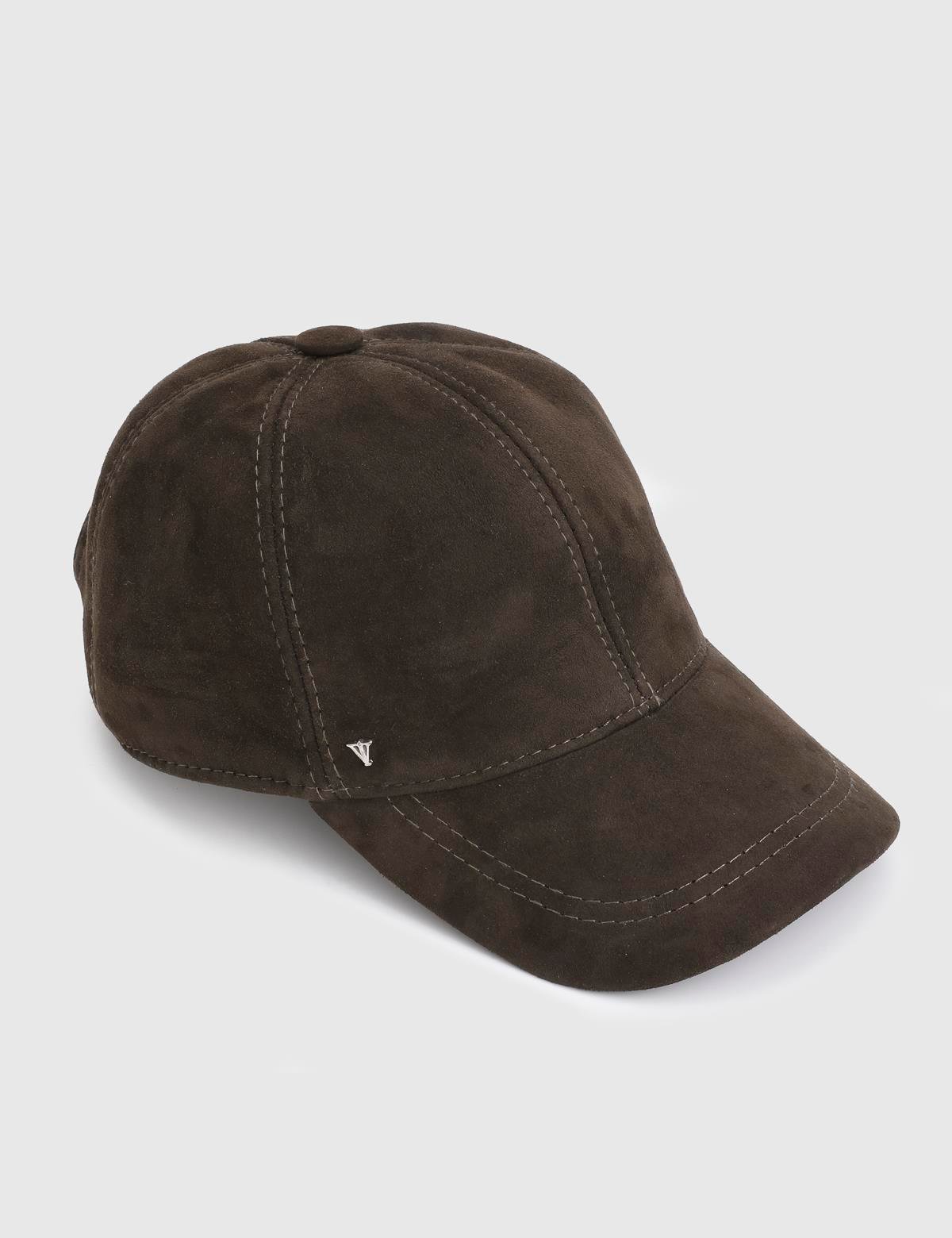 Valguri Khaki Unisex Suede Leather Cap