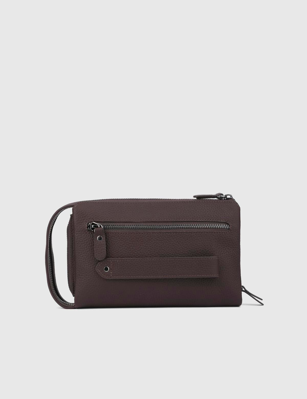 Vallejo Brown Floater Leather Men's Handbag