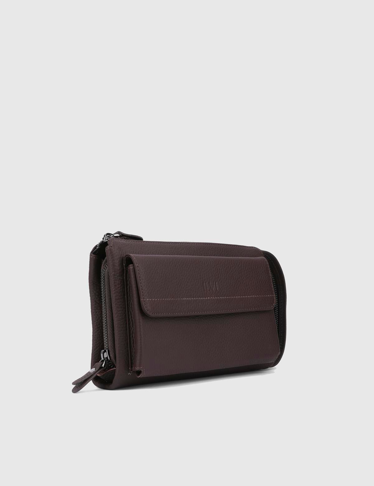 Vallejo Brown Floater Leather Men's Handbag