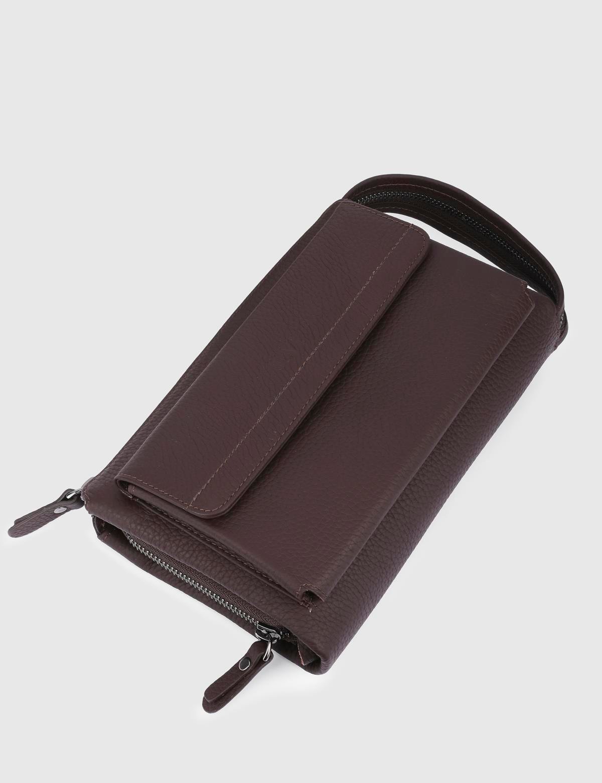 Vallejo Brown Floater Leather Men's Handbag