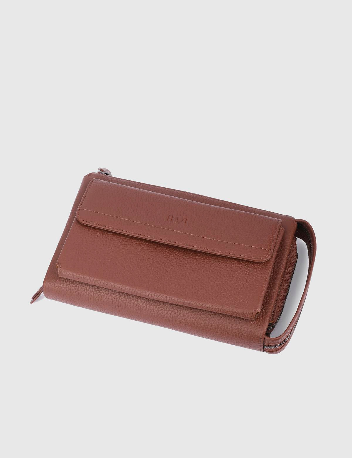 Vallejo Saddle Brown Floater Leather Men's Handbag