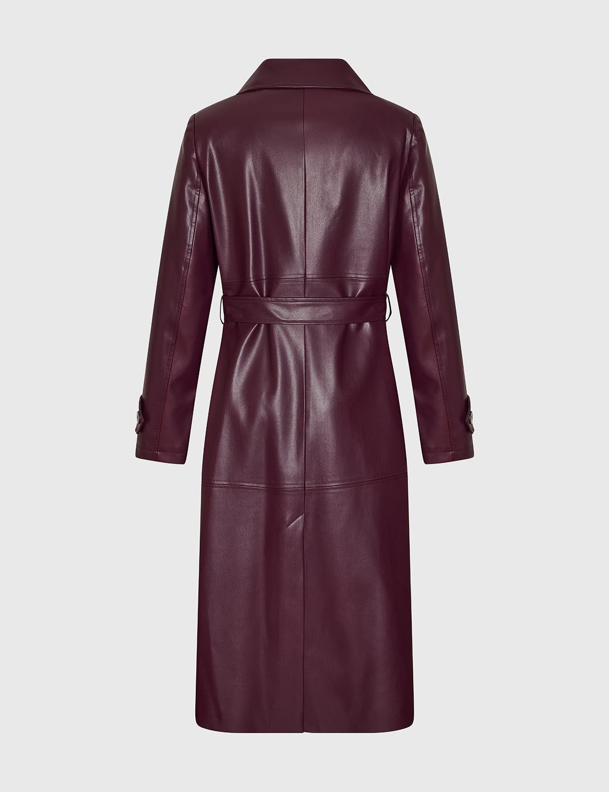Vania Burgundy Women's Trench Coat