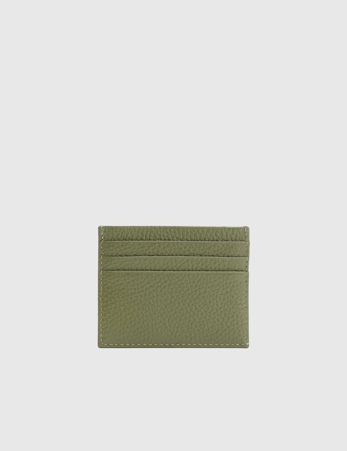 Varanasi Khaki Floater Leather Unisex Card Holder