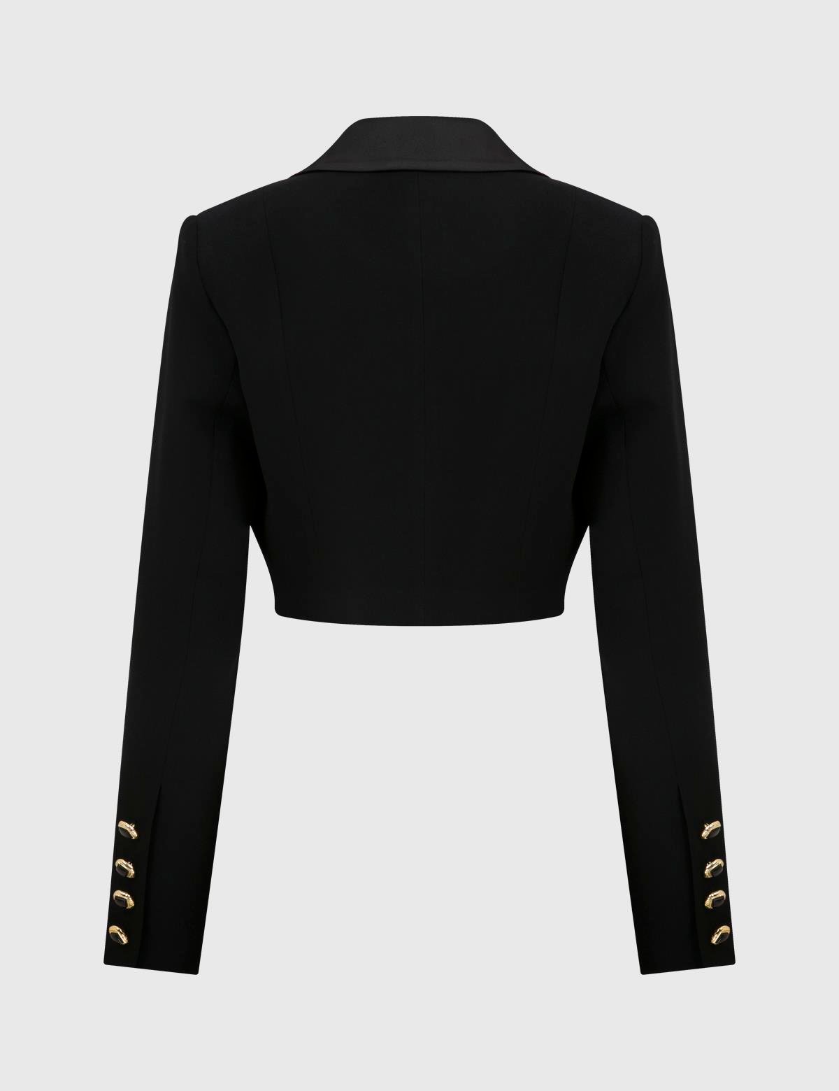 Vian Schwarze kurze Jacke für Damen