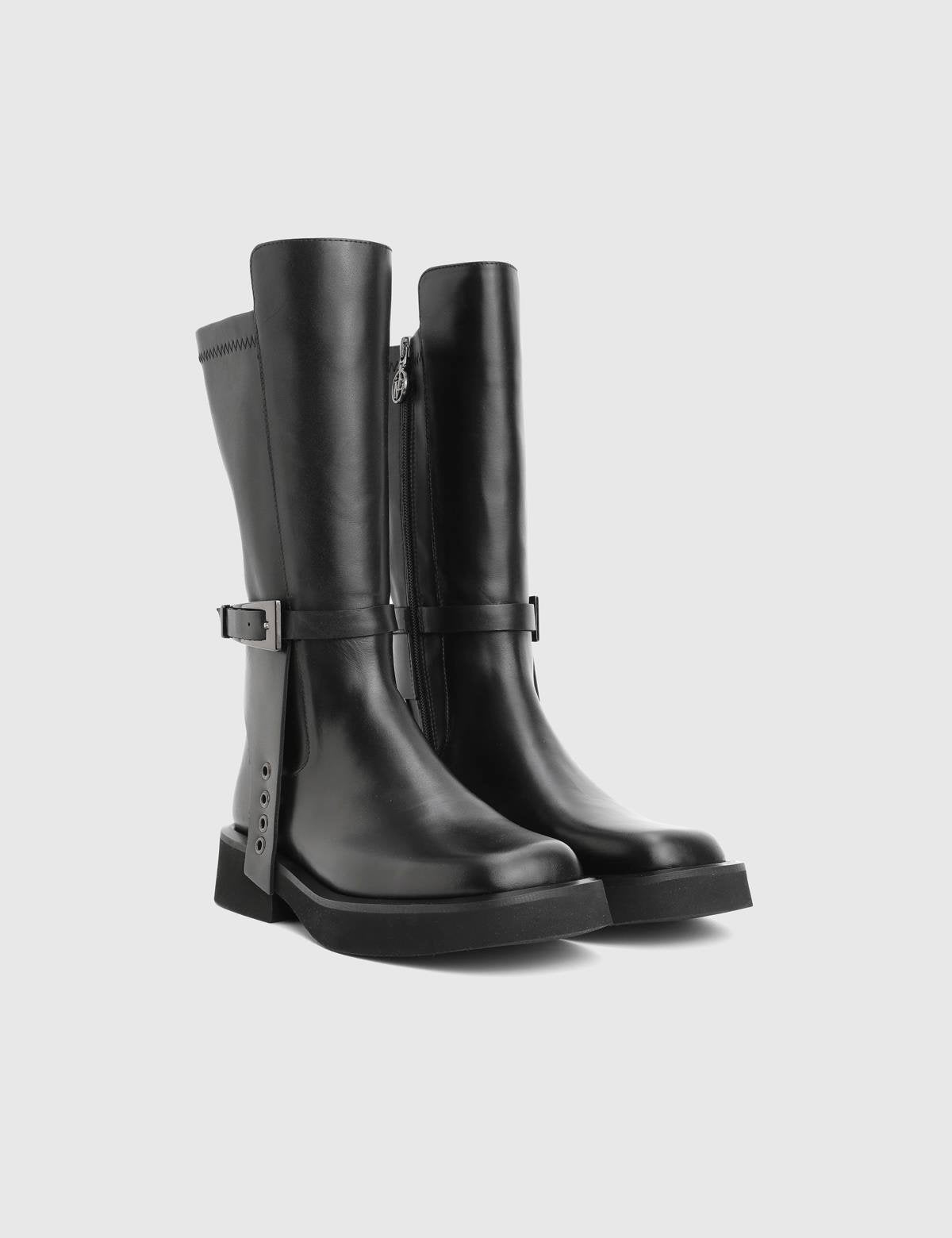 Vlad Black Leather Women's Boot