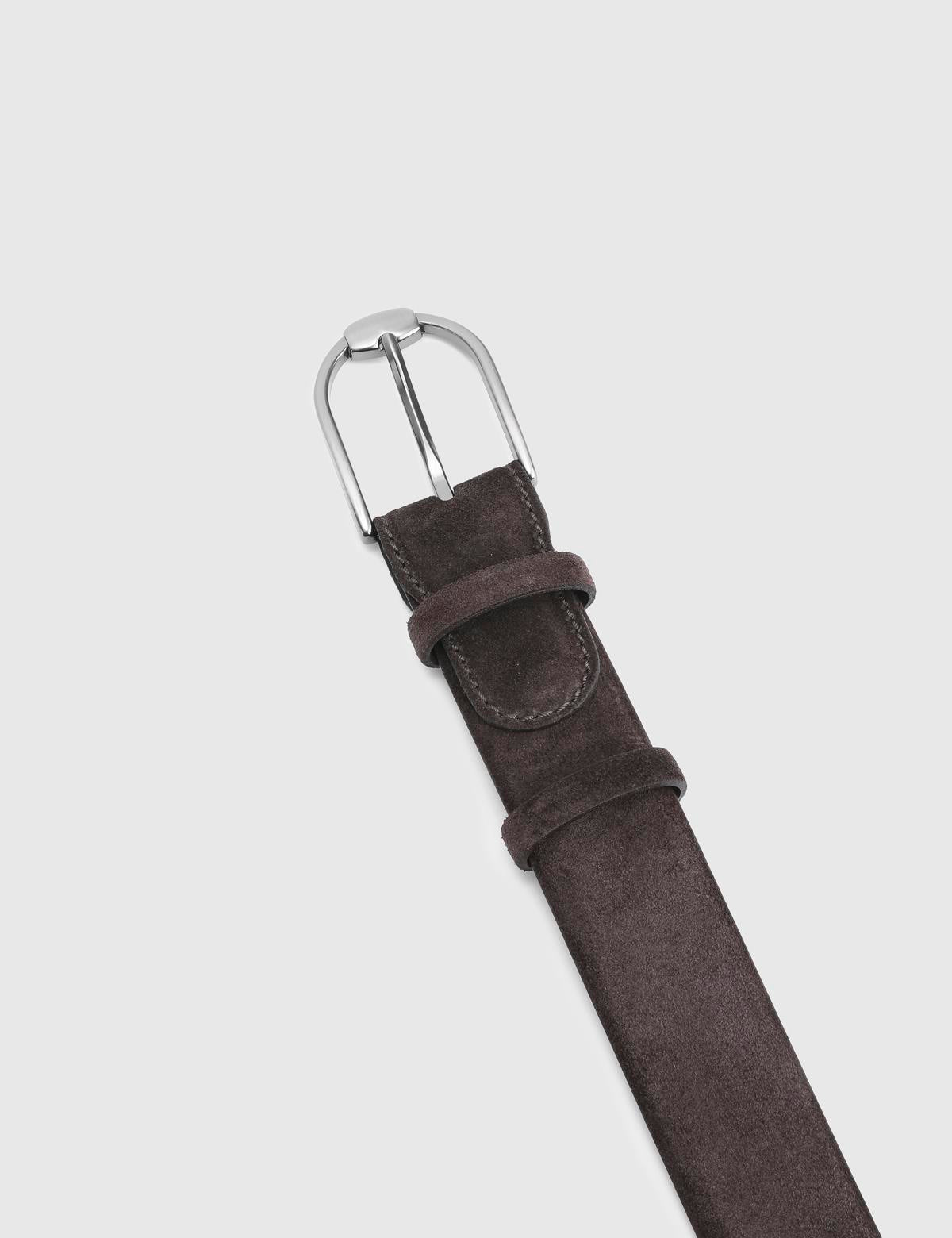 Warren Brown Suede Leather Men's Belt