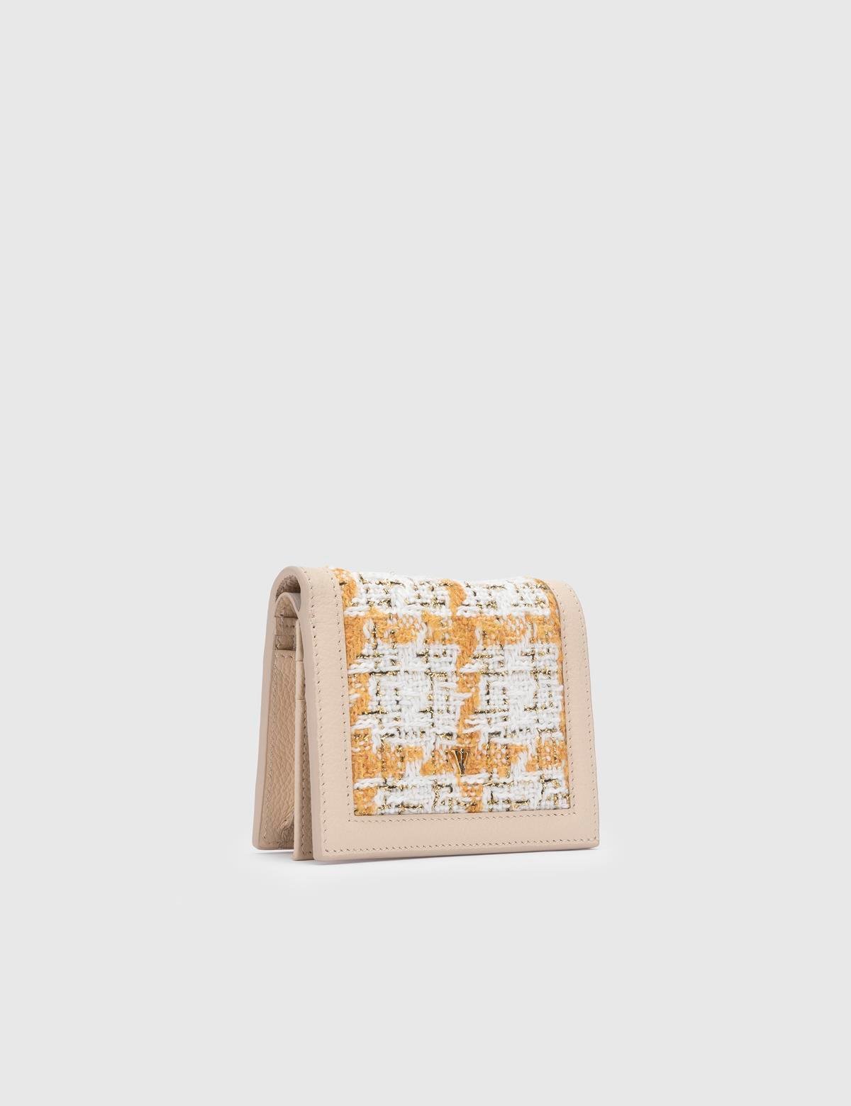 Watts Cream Leather-Fabric Women's Wallet