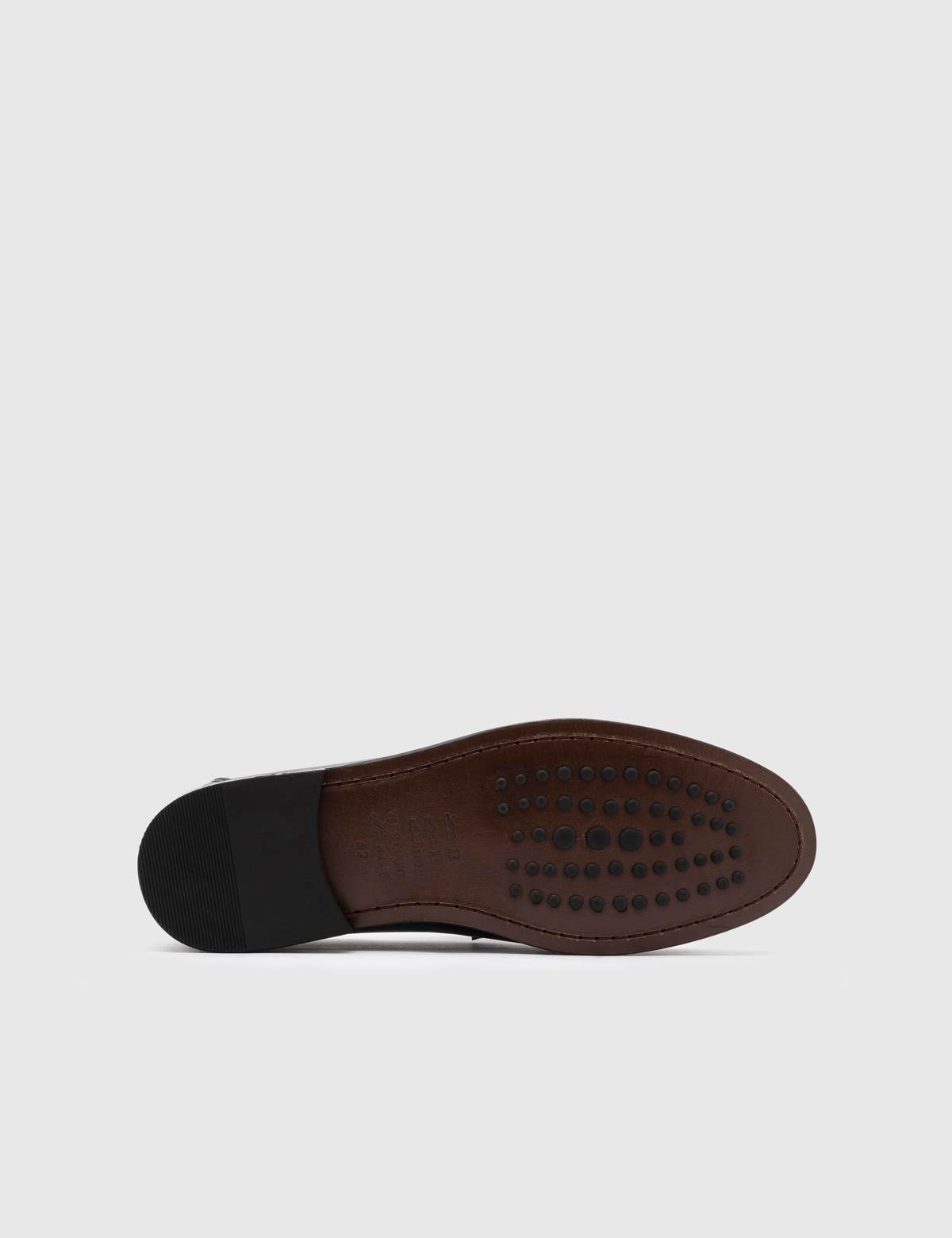 Welmer Navy Blue Leather Men's Loafer