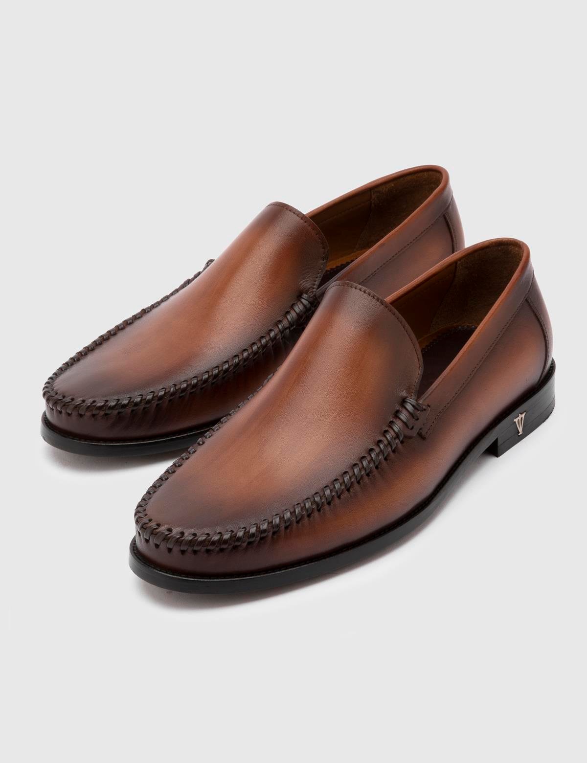 Welmer Saddle Brown Leather Men's Loafer