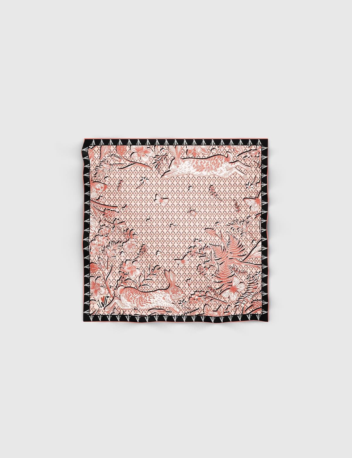 Willamar Coral Silk Twill Women's Bandana