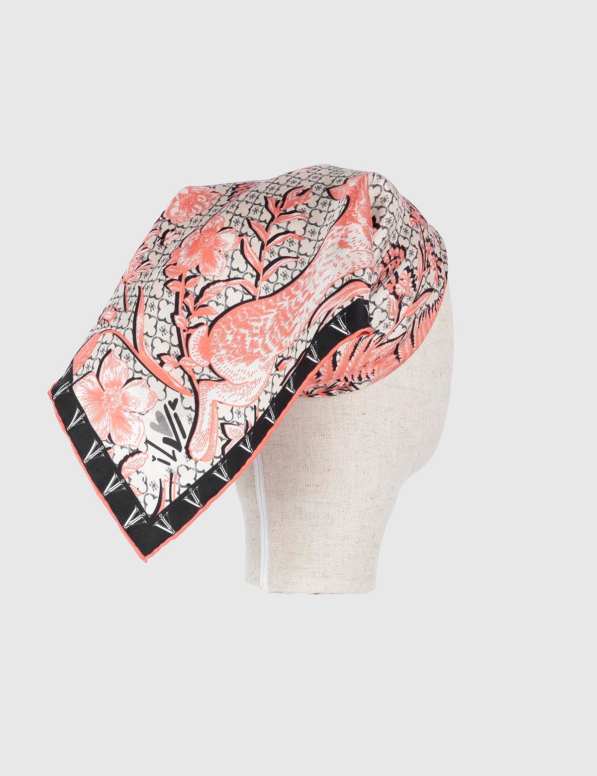 Willamar Coral Silk Twill Women's Bandana