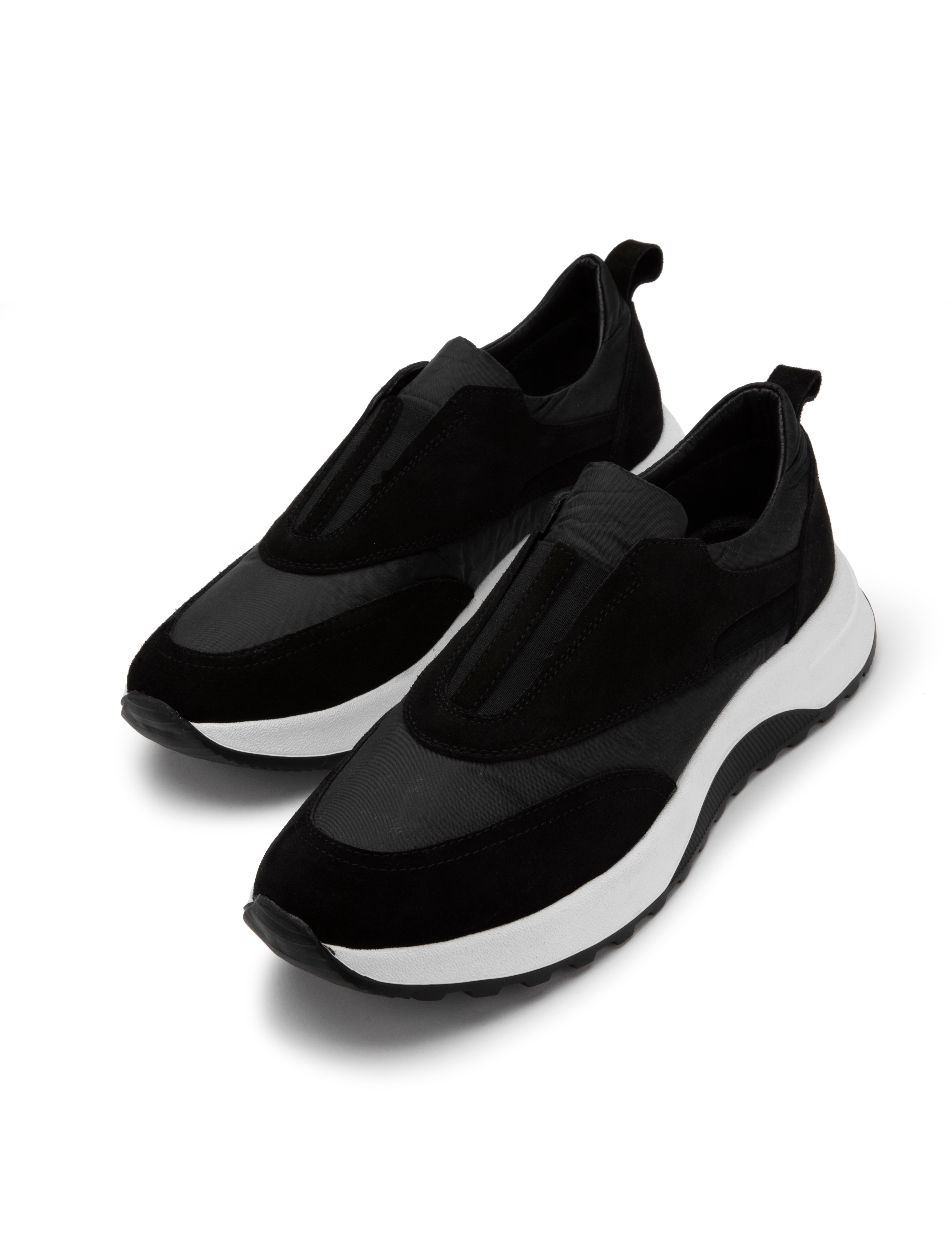 Baar Herren-Sneaker aus schwarzem Wildleder und Stoff