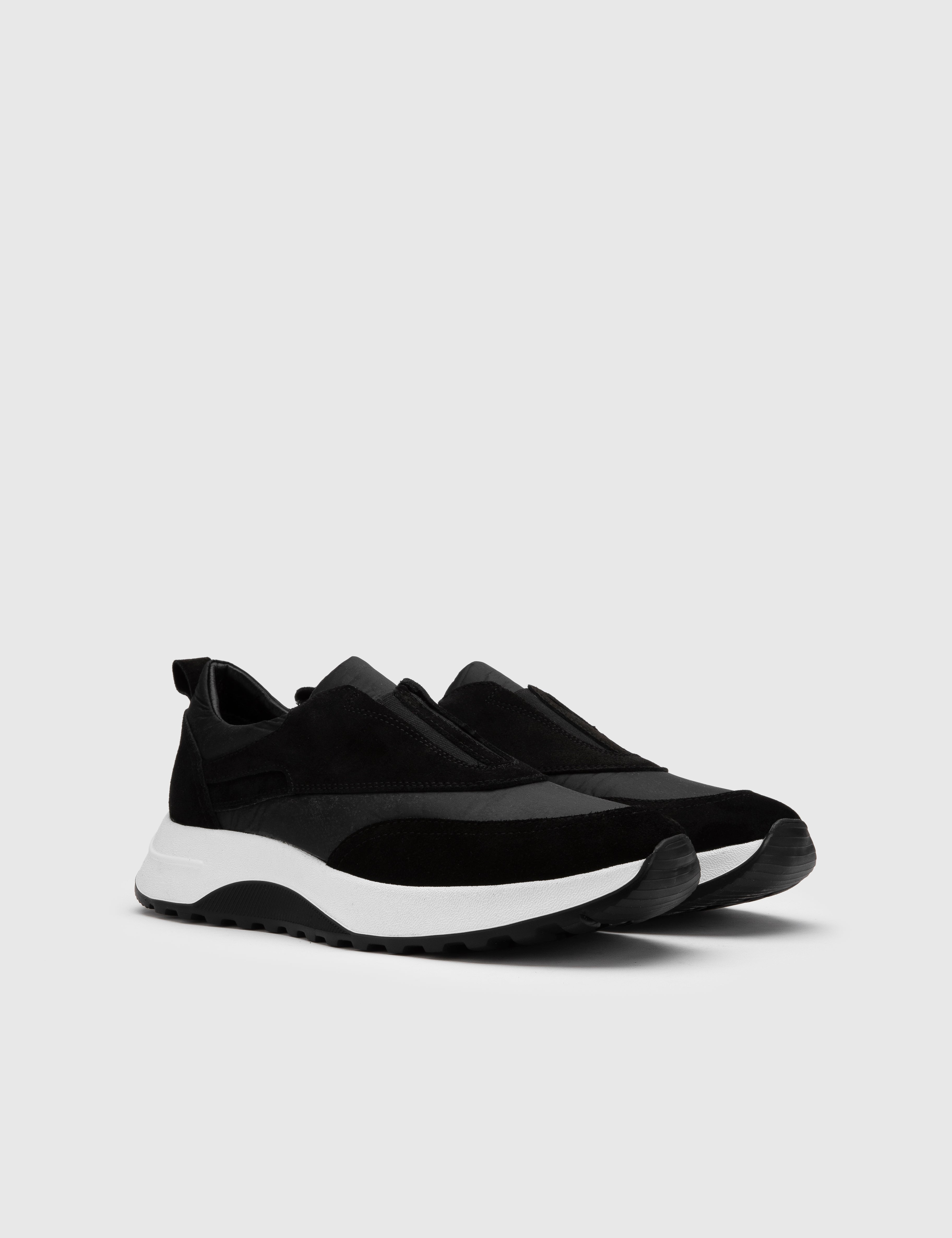 Baar Herren-Sneaker aus schwarzem Wildleder und Stoff