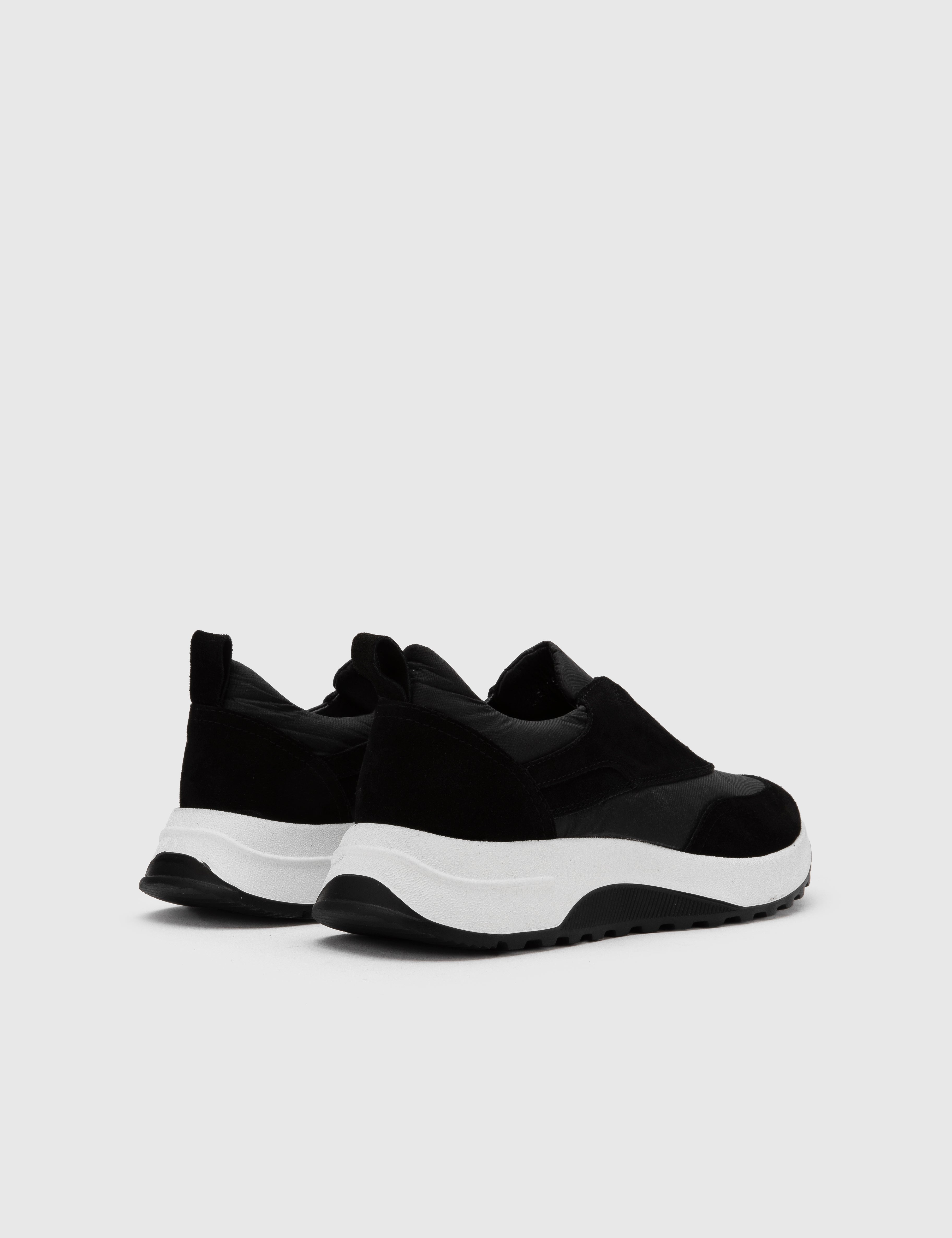 Baar Herren-Sneaker aus schwarzem Wildleder und Stoff