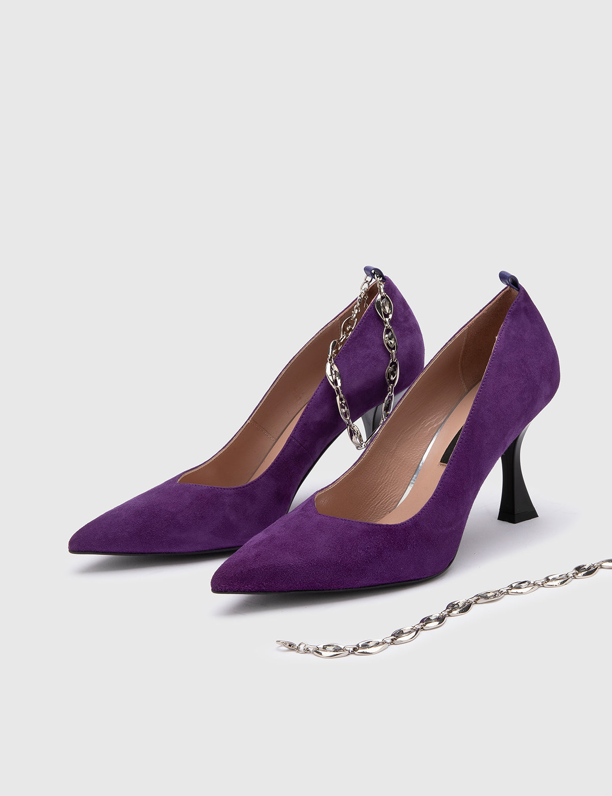 Halltor Lila Wildleder-Damenpumps