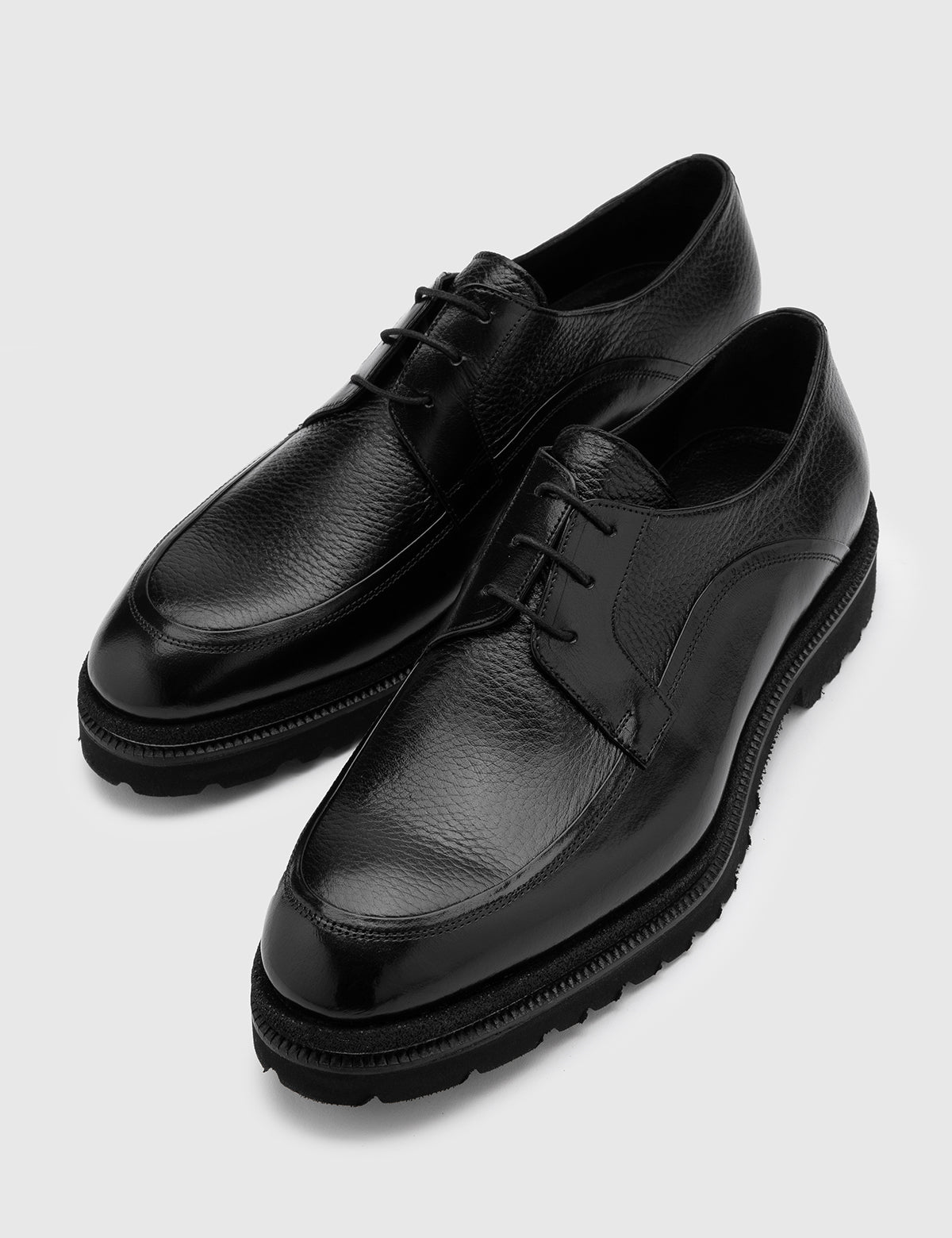 Jadira Black Buffalo-Black Deer Leather Men's Daily Shoe