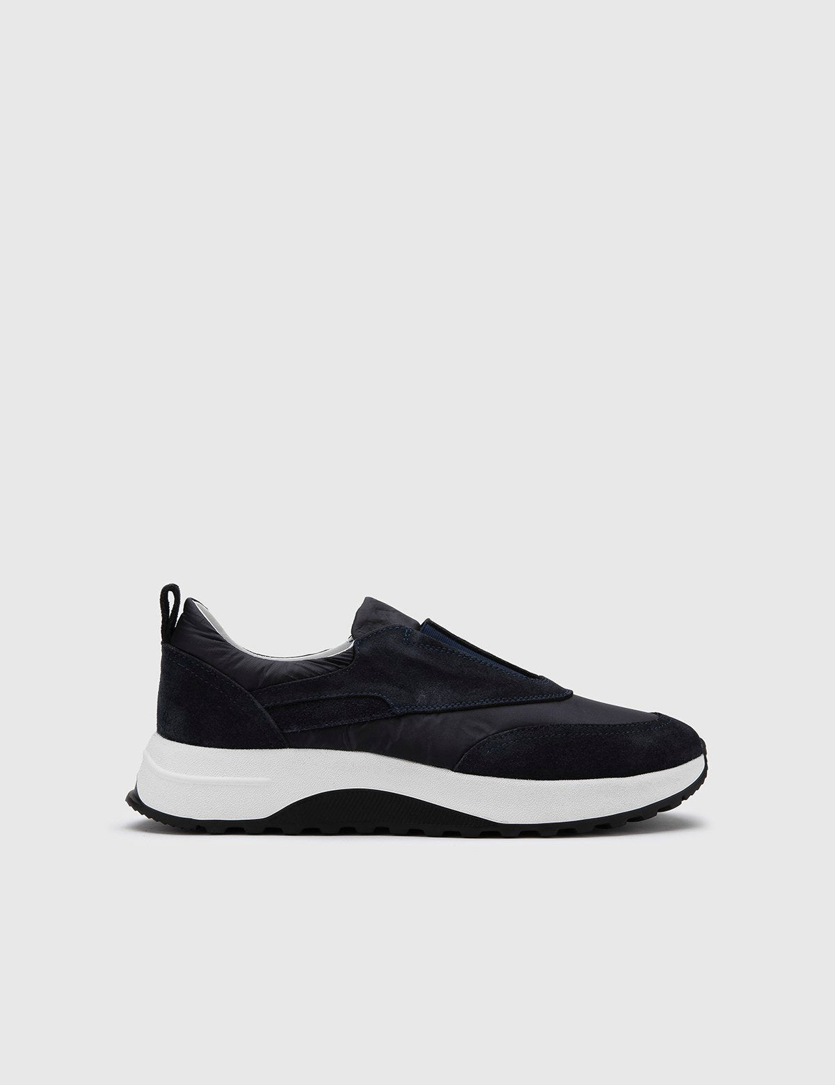 Baar Navy Blue Suede Leather-Fabric Men's Sneaker