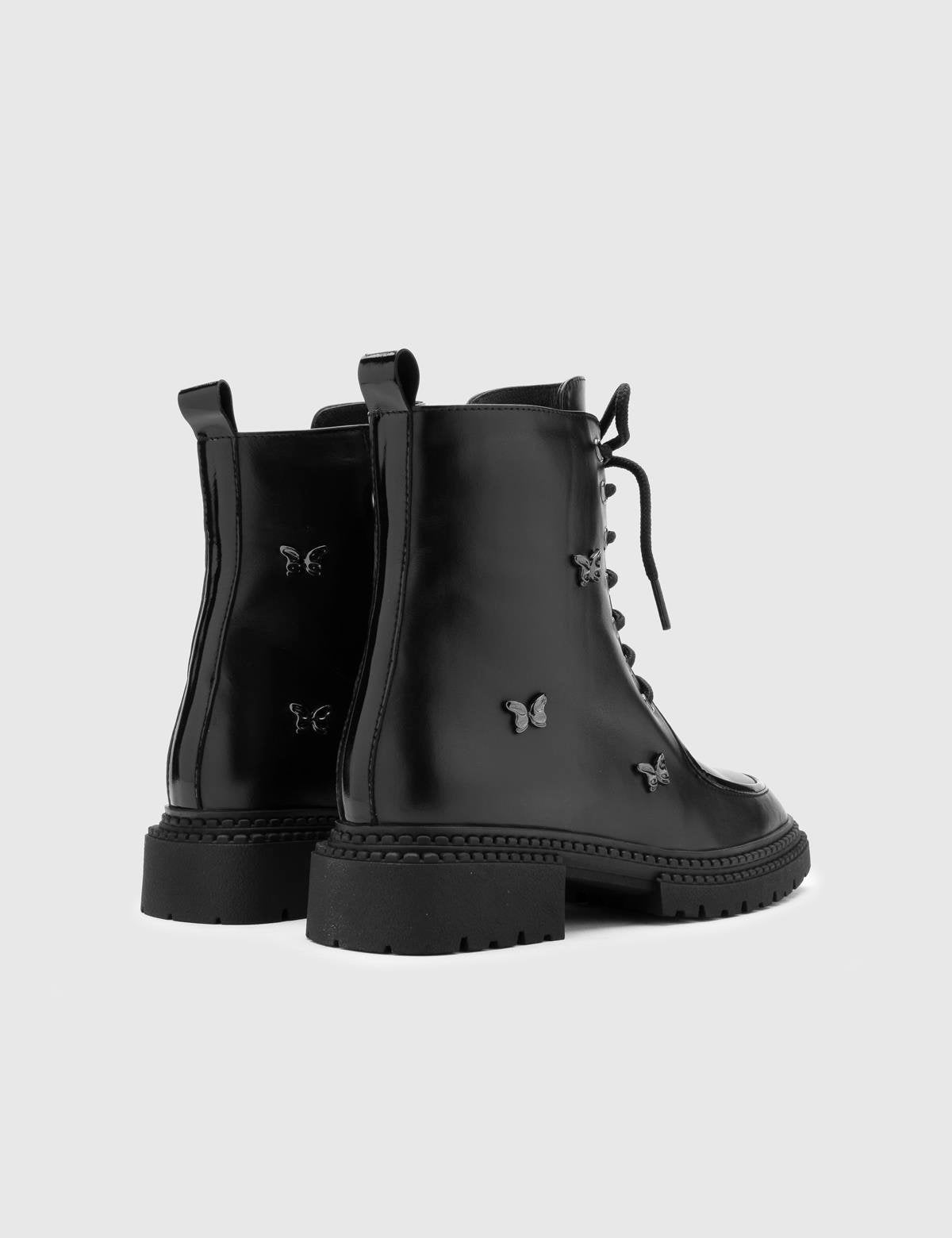 Domoni Damenstiefel aus schwarzem Leder 