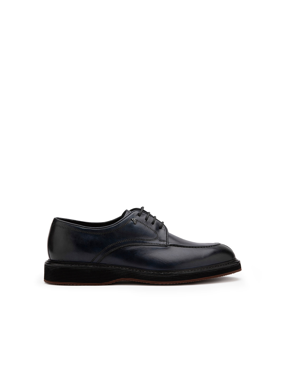 Hatia Navy Blue Leather Men's Daily Shoe