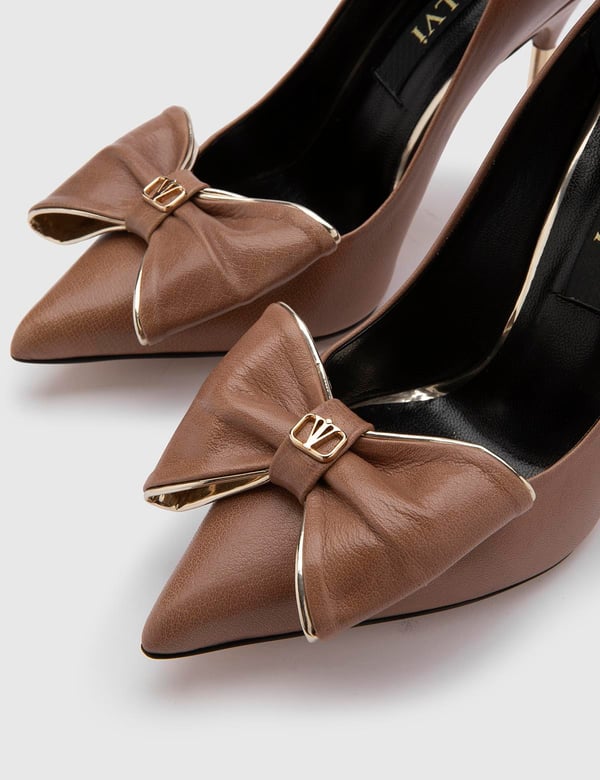 Jacoba Light Brown Buffalo Leather Women's Stiletto