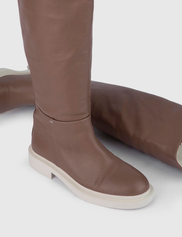Lukia Dusty Rose Leather Women's High Boot