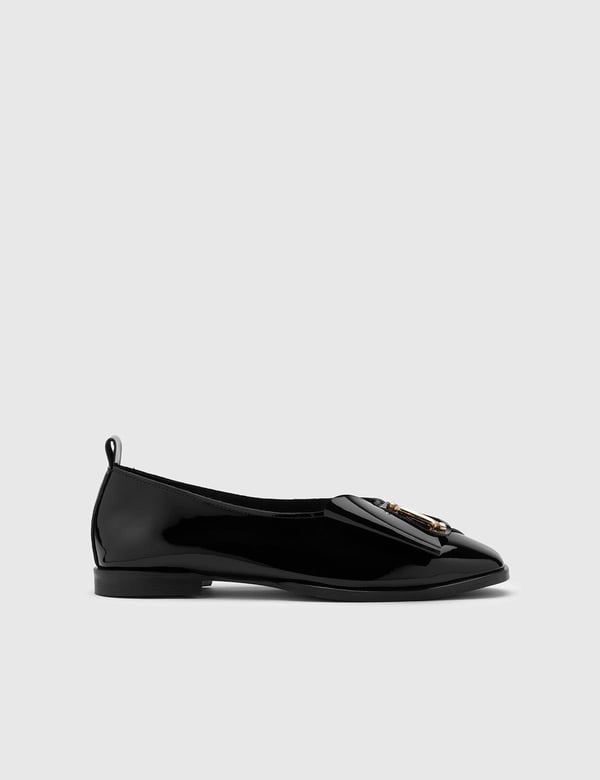 Ballerinas für Damen aus schwarzem Lackleder von Toys
