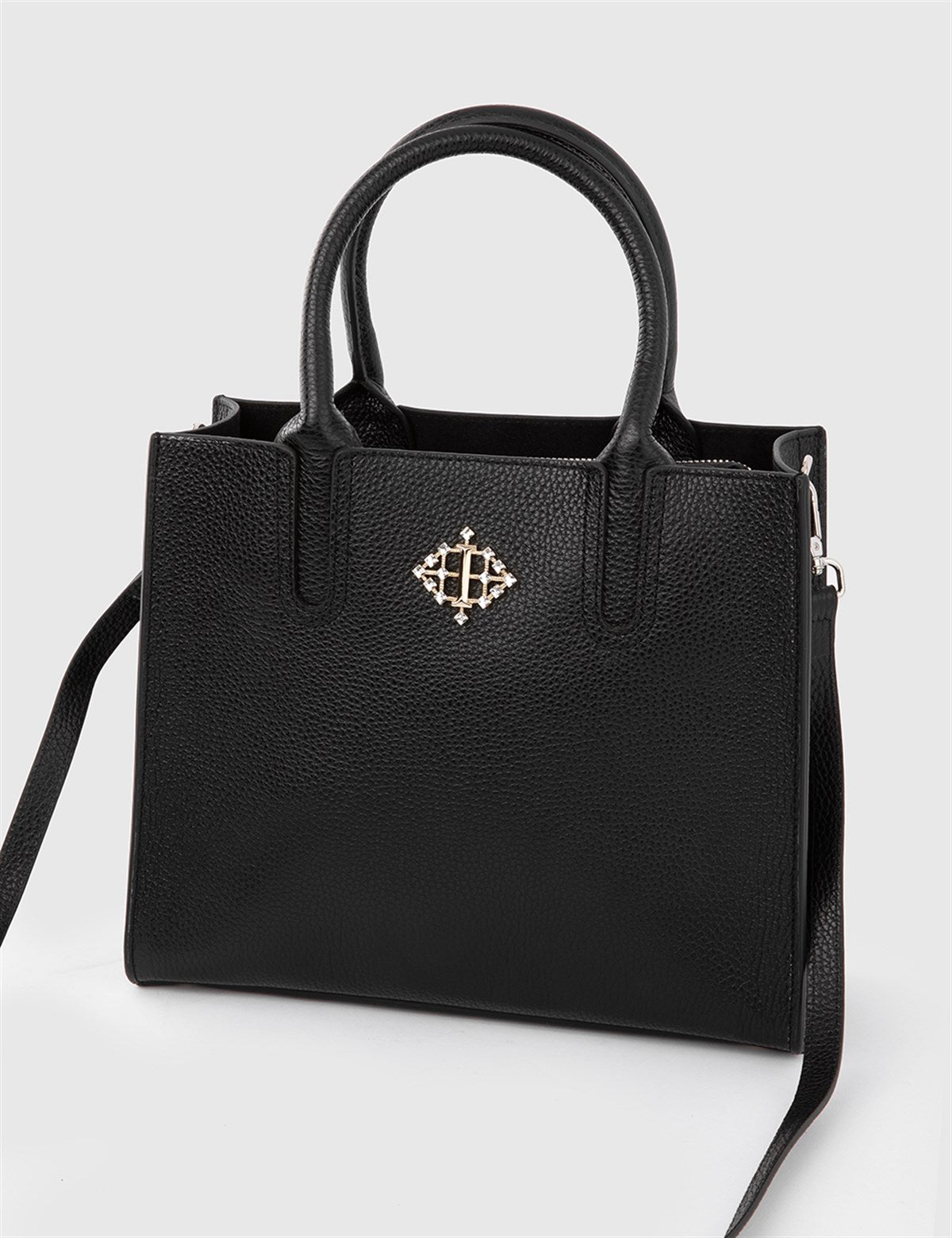 Wonju Black Floater Leather Women's Handbag
